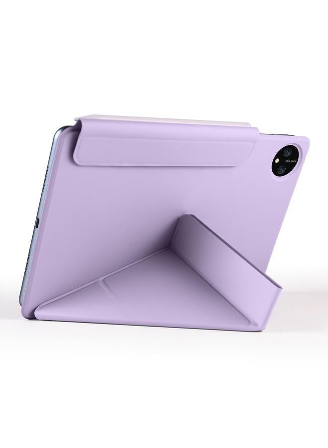 زبون جراب لجهاز Honor MagicPad 2 12.3 بوصة مصنوع من الجلد مع مشبك مغناطيسي ثابت قابل للتشوه - Image 5