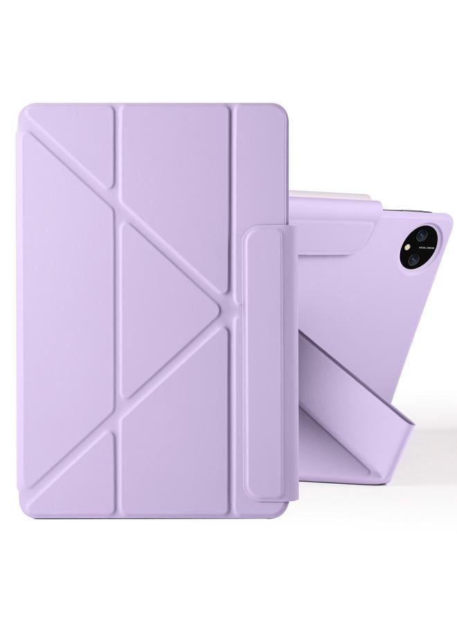 زبون جراب لجهاز Honor MagicPad 2 12.3 بوصة مصنوع من الجلد مع مشبك مغناطيسي ثابت قابل للتشوه - Image 1