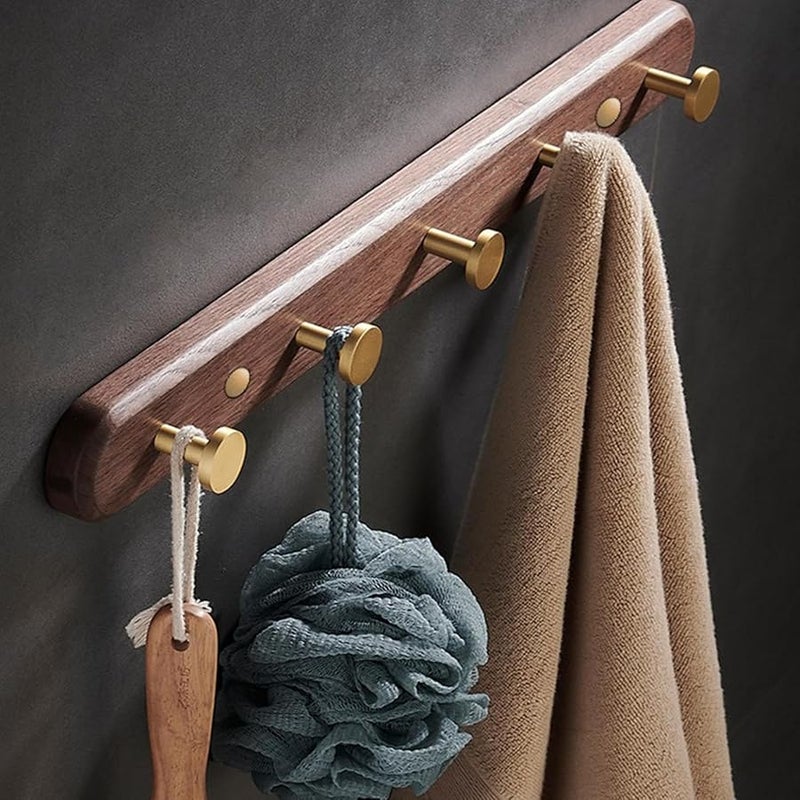 خطافات سوداء وبنية مثبتة على الحائط للقبعات والحقائب والمعاطف والمفاتيح في الحمام وغرفة المعيشة وغرفة النوم للتخزين - Image 3