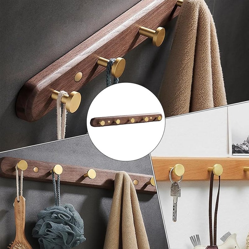خطافات سوداء وبنية مثبتة على الحائط للقبعات والحقائب والمعاطف والمفاتيح في الحمام وغرفة المعيشة وغرفة النوم للتخزين - Image 5