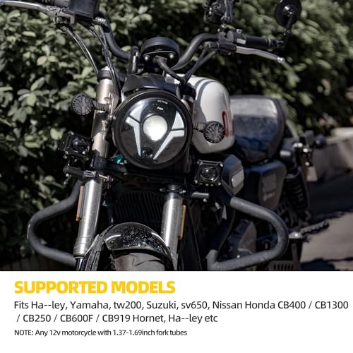 NKCELL POWER 7 Inch LED Motorcycle Laser Headlight Assembly with DRL Lo/Hi Beam & Turn Signal Light for Harley Davidson Honda Yamaha Kawasaki Suzuki Softail Road King Glide Hornet - Image 5