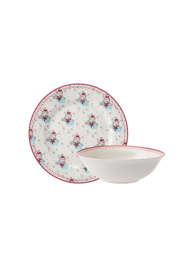 Karaca - Food Set 2 Piece 1 Dinner Plate 19 + 1 Bowl 15 cm - Image 1