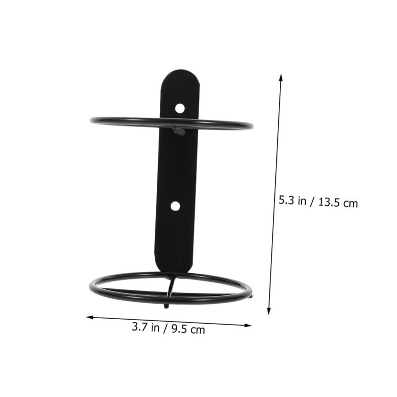 Iron Black Floating Wall Mounted Single Bottle Wine Rack Organizer 5 31x3 74x3 74in - Image 3