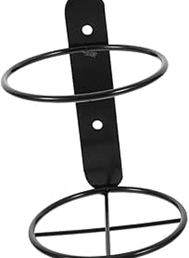 Iron Black Floating Wall Mounted Single Bottle Wine Rack Organizer 5 31x3 74x3 74in - Image 1