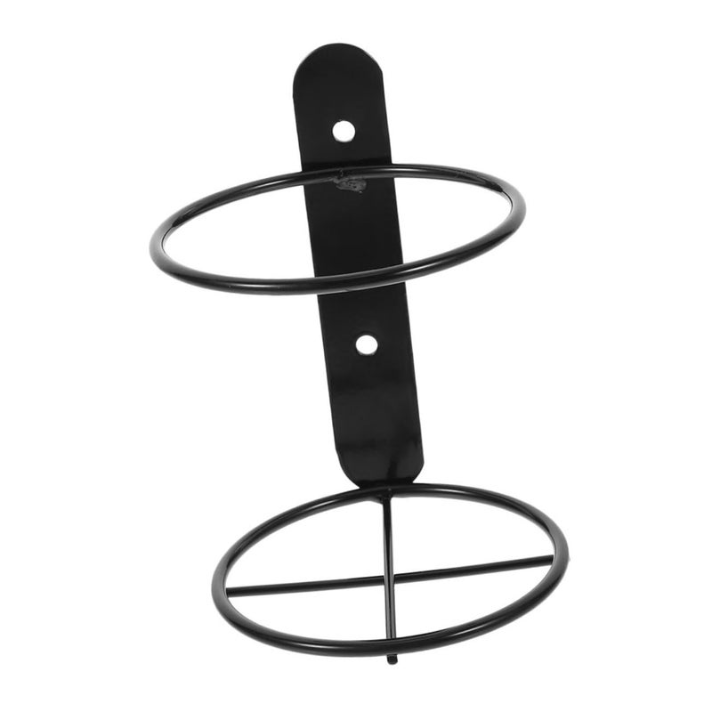 Iron Black Floating Wall Mounted Single Bottle Wine Rack Organizer 5 31x3 74x3 74in - Image 2