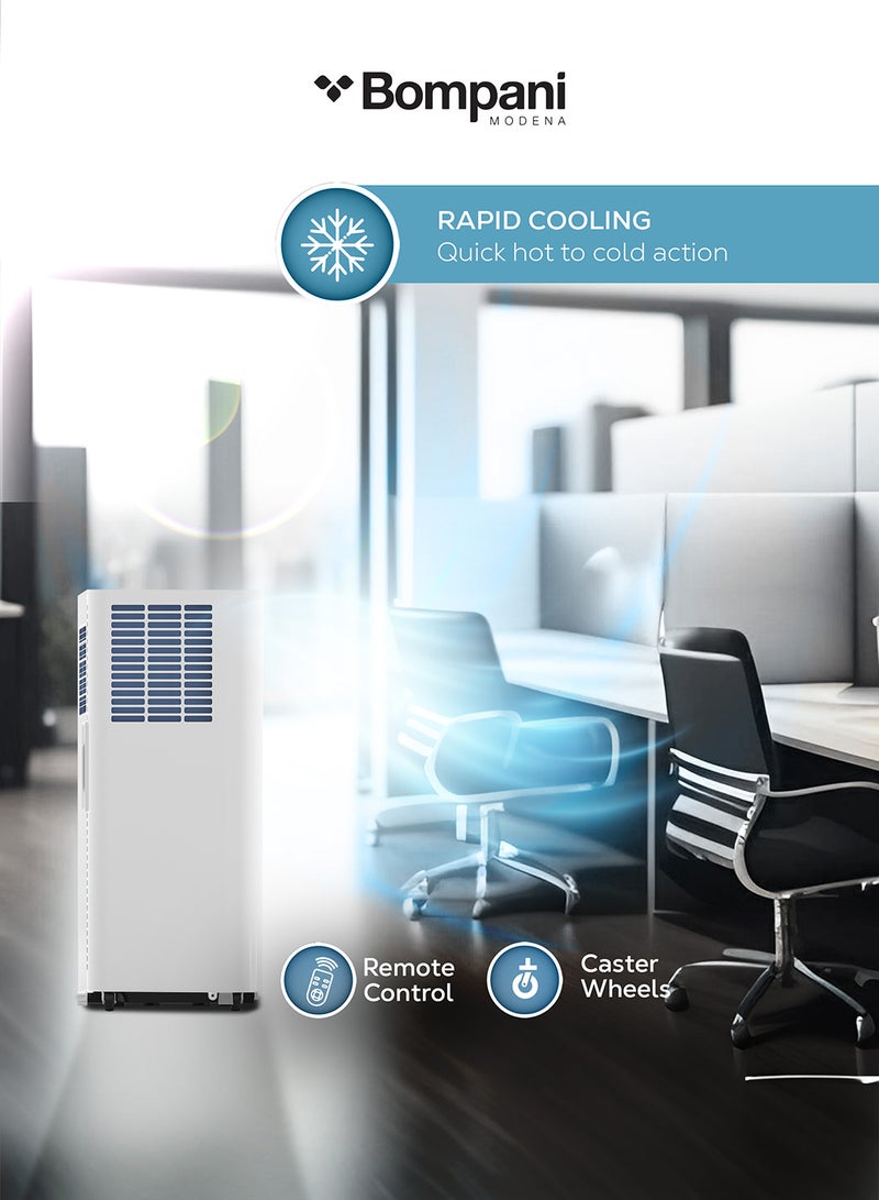 Bompani Portable Ac 9000 Btu With Auto Swing, Led Display, And Remote Control - White. Includes Window Connector Kit Bo900 1-Year Manufacturer Warranty And 5-Year Compressor Warranty 220 W BO900 White - Image 5
