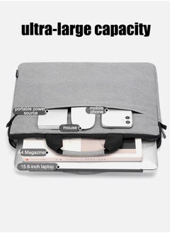 Generic Laptop Sleeve 15.6-16.1 inch Laptop Bag Shockproof Protective Notebook Case with Accessory Pocket Briefcase Carrying Laptop Cover Breathable Waterproo Wear-Resistant and Shock Resistant -Gray  - Image 3