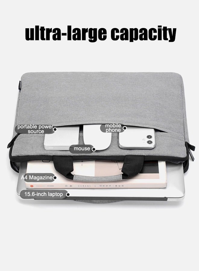Laptop Sleeve 15.6-16.1 inch Laptop Bag Shockproof Protective Notebook Case with Accessory Pocket Briefcase Carrying Laptop Cover Breathable Waterproo Wear-Resistant and Shock Resistant -Gray  - Image 3