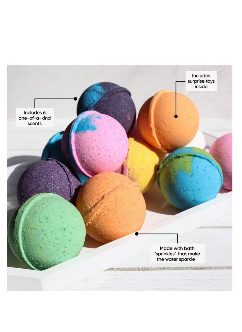 Sky Organics Sky Organics Kids Bath Bomb Gift Set - Vegan & Cruelty Free, Made in USA - Bath Toys, Bubble Bath Kids, Kids Bath Toys with Surprise Inside - Birthday Bath Bombs, Fun Bath Bombs - 6 Fun Scents, 6 ct  - Image 4
