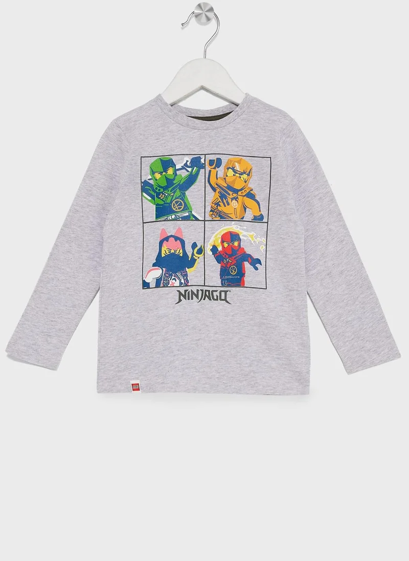 LEGO Lego Ninjago Boys Printed Long Sleeve T-shirt and Pant Set