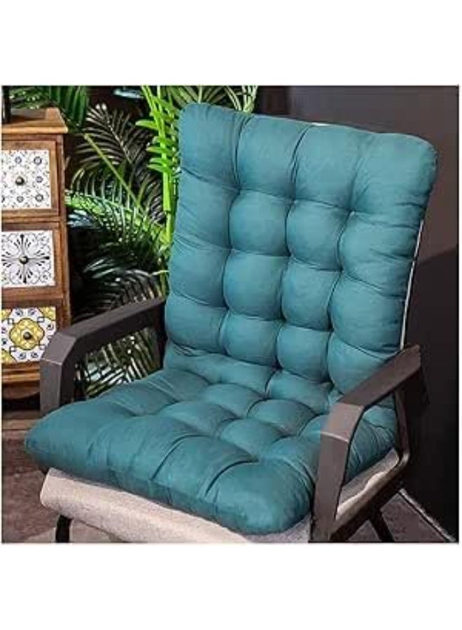 Padded chair cover 45x100 cm – comfortable cushion with a fixed back and base tie, high-density fiber filling and soft HR cotton fabric - Image 1