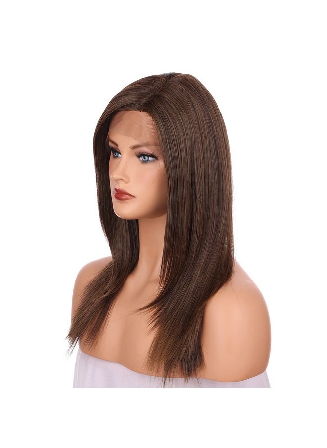 OneDor Nedor 22 Inch Kanekalon Futura Synthetic Hair 130% Density Straight Lace Front Long Wigs (Rl6/8)  - Image 4