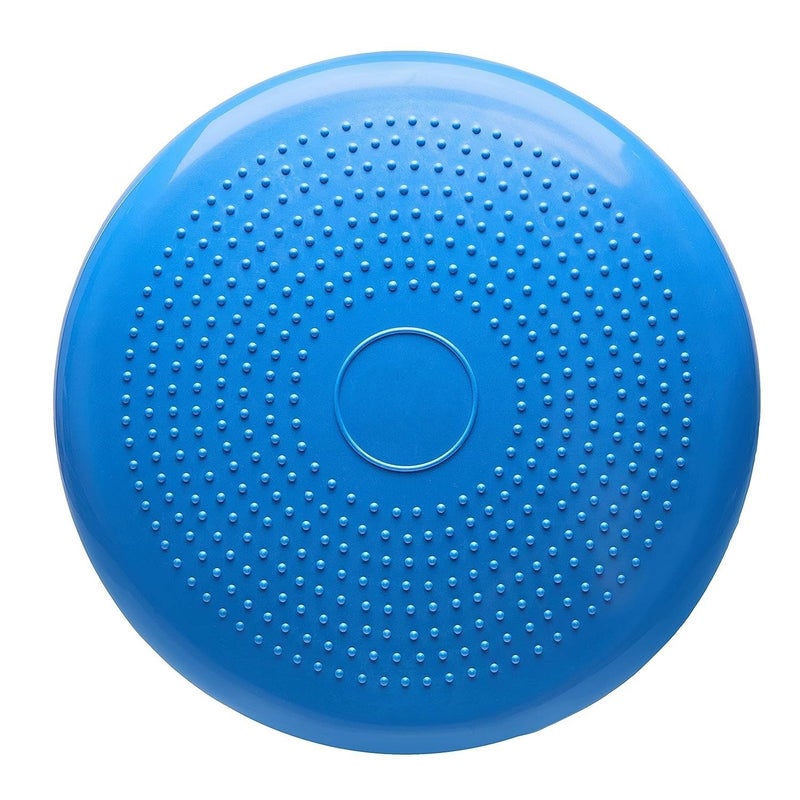 Inditradition Exercise Balance Board with Inflating Pump | Inflated Balance Stability Disc Cushion | 13 Inches Diameter (Blue) - Image 2