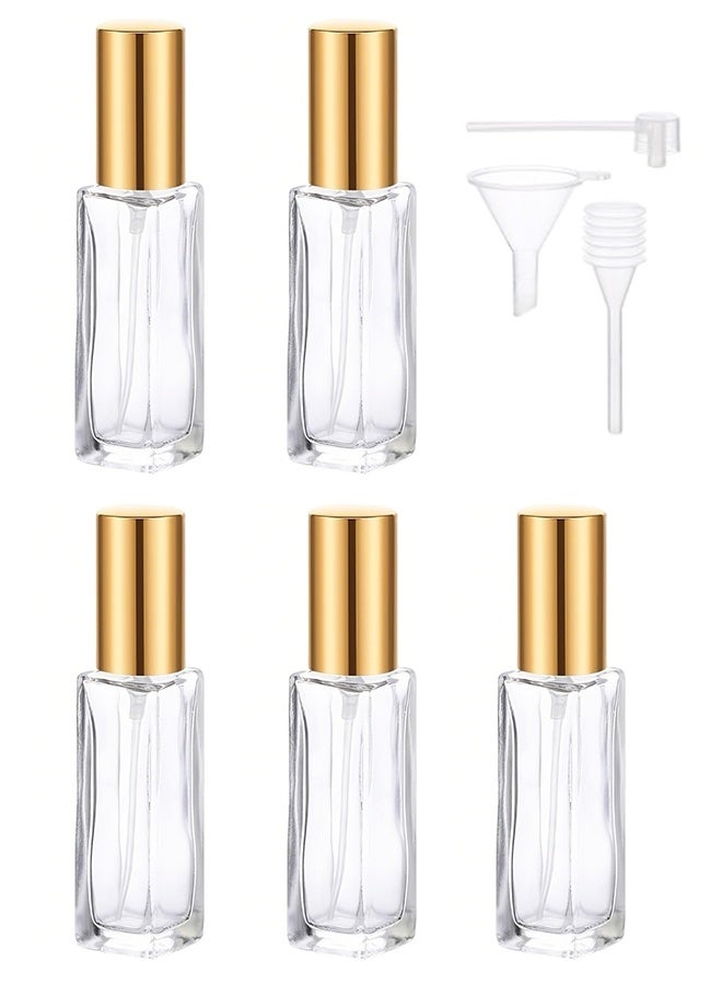5PCS 0.34oz Refillable Perfume Bottles, Portable Empty Glass Spray Bottles for Travel - Image 1