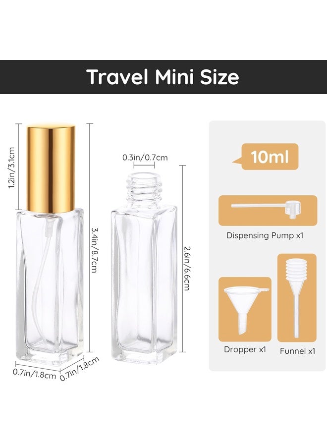 5PCS 0.34oz Refillable Perfume Bottles, Portable Empty Glass Spray Bottles for Travel - Image 2