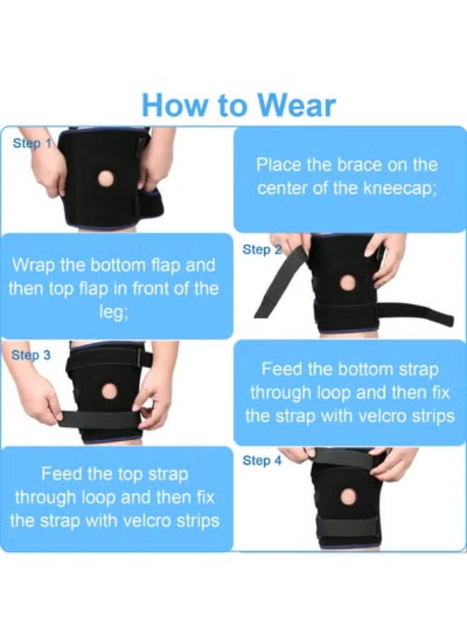 Plus Size Professional Knee Brace (3XL/4XL) - Extra Large Open-Patella Stabilizer - Heavy-Duty Breathable Neoprene - Maximum Support for Arthritis, ACL, Meniscus Tear & Post-Surgery - Fit for Men and Women - Image 5