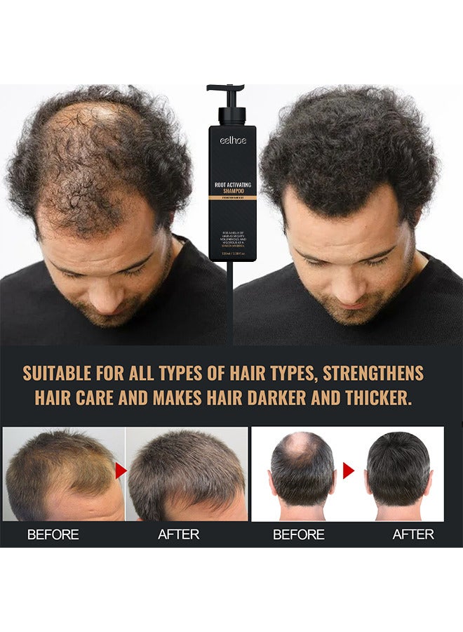 EELHOE Root Activating Shampoo, Strengthen Hair Root Anti Falling And Firm Hair, Thick And Fluffy Hair, Soft And Strong Hair Repair And Care Shampoo, 100ML - Image 5