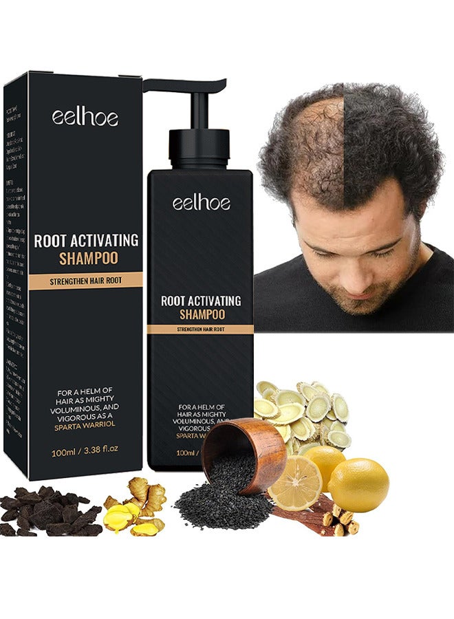 EELHOE Root Activating Shampoo, Strengthen Hair Root Anti Falling And Firm Hair, Thick And Fluffy Hair, Soft And Strong Hair Repair And Care Shampoo, 100ML - Image 1