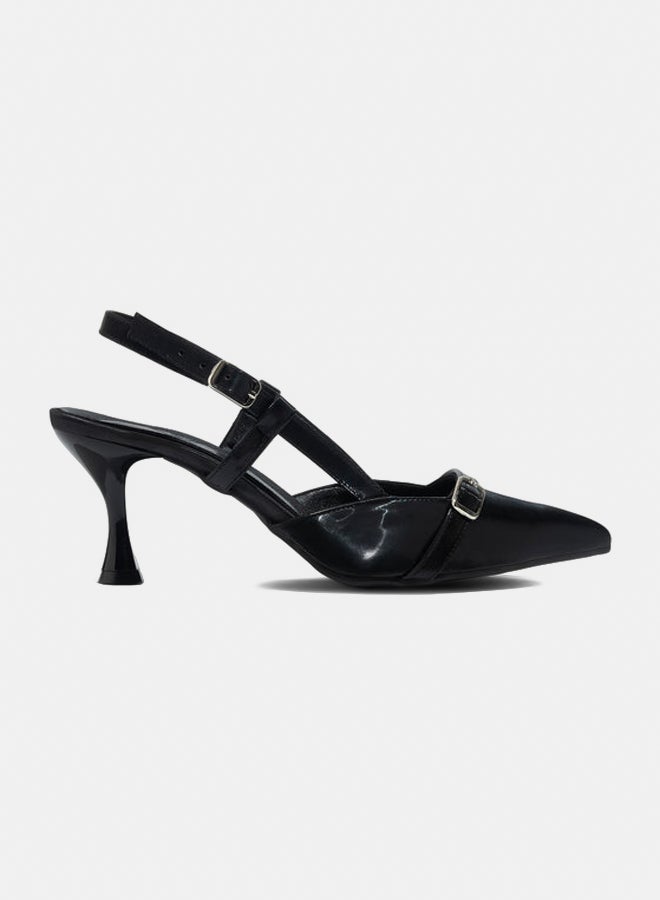 TGS Flared Heel Pointy Buckle Slingback  - Image 1