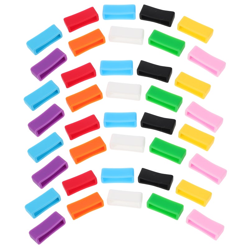 50pcs Silicone Watch Band Holders Replacement Strap Keeper Retainer Fasteners Parts for Watch Sports Accessories - Image 1