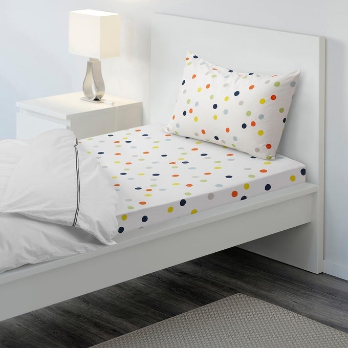 DROMLAND FLAT SHEET PILLOWCASE MULTICOLOR COTTON BEDDING SET 150X250 CM SOFT COZY FABRIC FOR RESTFUL SLEEP