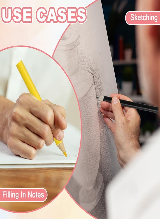 ميكسينيتي مجموعة أقلام تلوين خشبية من ميكانيكسي، 18 قطعة، أقلام تلوين قصيرة ذات أساس زيتي للفنانين والمعلمين والكبار، مناسبة لكتب التلوين والرسم والتخطيط، لون أبيض - Image 5