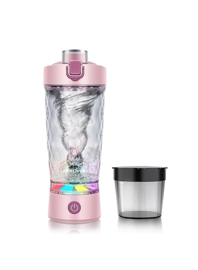 650ml القابلة لإعادة الشحن التلقائي كأس خلط - السفر هزاز ، وصالة للألعاب الرياضية خلاط البروتين ، خلاط كهربائي للرياضة واللياقة البدنية ، من tritan-bisphenol-a-26oz المحمولة كأس خلط / الناقل التسلسلي العام نوع ج القابلة لإعادة الشحن هزاز كأس كهدية عيد ميلاد للرجال والنساء ( أسود ، وردي ) - Image 2