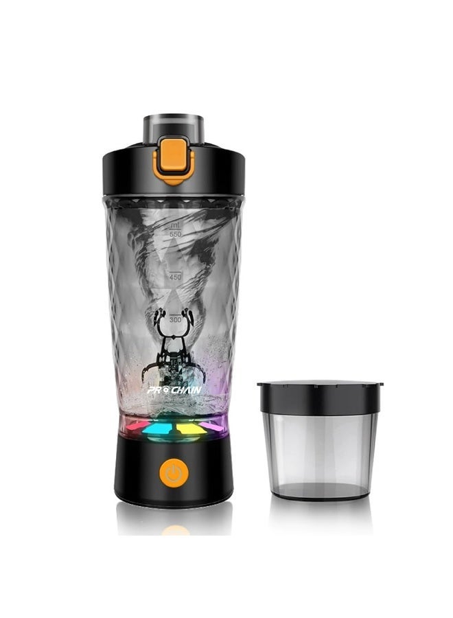 650ml القابلة لإعادة الشحن التلقائي كأس خلط - السفر هزاز ، وصالة للألعاب الرياضية خلاط البروتين ، خلاط كهربائي للرياضة واللياقة البدنية ، من tritan-bisphenol-a-26oz المحمولة كأس خلط / الناقل التسلسلي العام نوع ج القابلة لإعادة الشحن هزاز كأس كهدية عيد ميلاد للرجال والنساء ( أسود ، وردي ) - Image 3