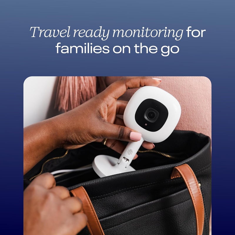Nanit مراقب الأطفال الذكي نانيت برو وحامل فليكس - كاميرا فيديو آمنة بدقة 1080 بكسل عبر الواي فاي - Image 3