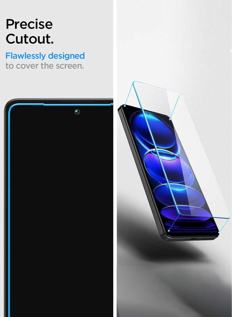 Spigen Glastr Slim for Xiaomi Poco X5 PRO / Redmi Note 12 PRO+ and Redmi Note 12 PRO Screen Protector Premium Tempered Glass- 2 Pack - Image 4