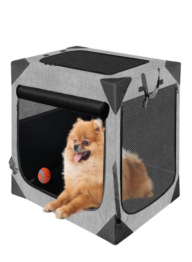 Nottia Dog Crate, Collapsible Soft Travel Crate for Large Dogs (3 Year Warranty), Indoor & Outdoor Portable Pet Kennel with Chew-Proof Mesh Window (Dark Gray, 30" L x 21" W x 21" H) - Image 1