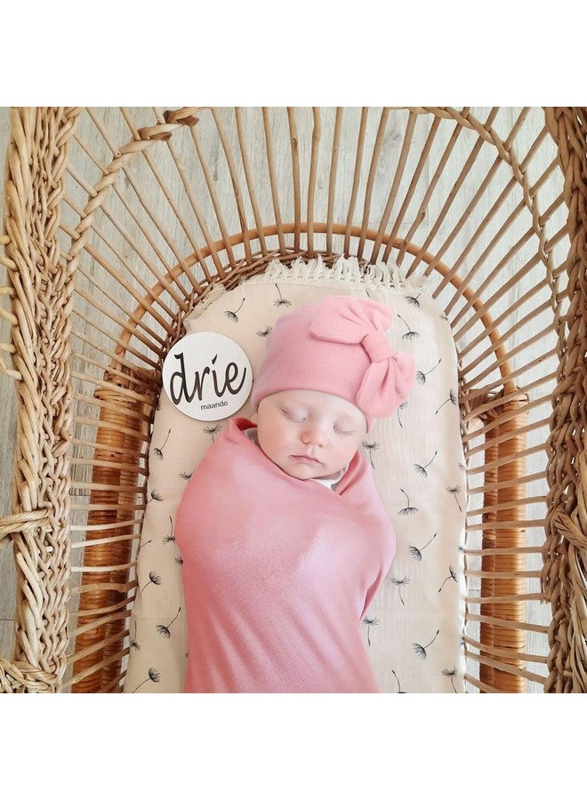 DRESHOW BQUBO Newborn Receiving Blanket Bow Hat Gloves Set Cotton Warm Baby Swaddle Blanket Wrap Baby Sleep Sack Shower Gift - Image 2