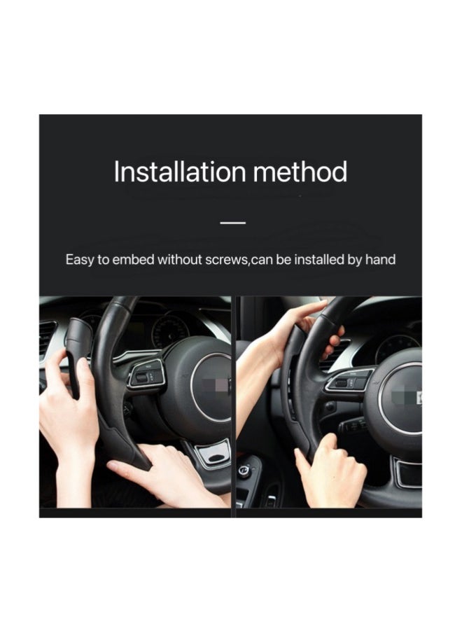 Generic Car Universal Anti Slip Handle Knob Steering wheel Cover With Spinner Booster Steering Wheel Control Knob (Black)  - Image 4