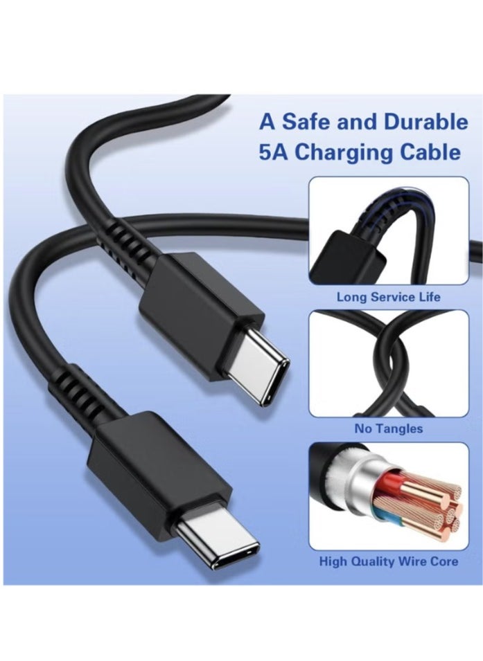 Fast Charger for Samsung Galaxy Charger Head with Charging Cable 45 watts, S23 Ultra S23 Plus S23 S23 S22 Ultra S22 S21 Ultra S21 S21 A54 A53 A52 A32-45W with Type-C 5A fast Cable