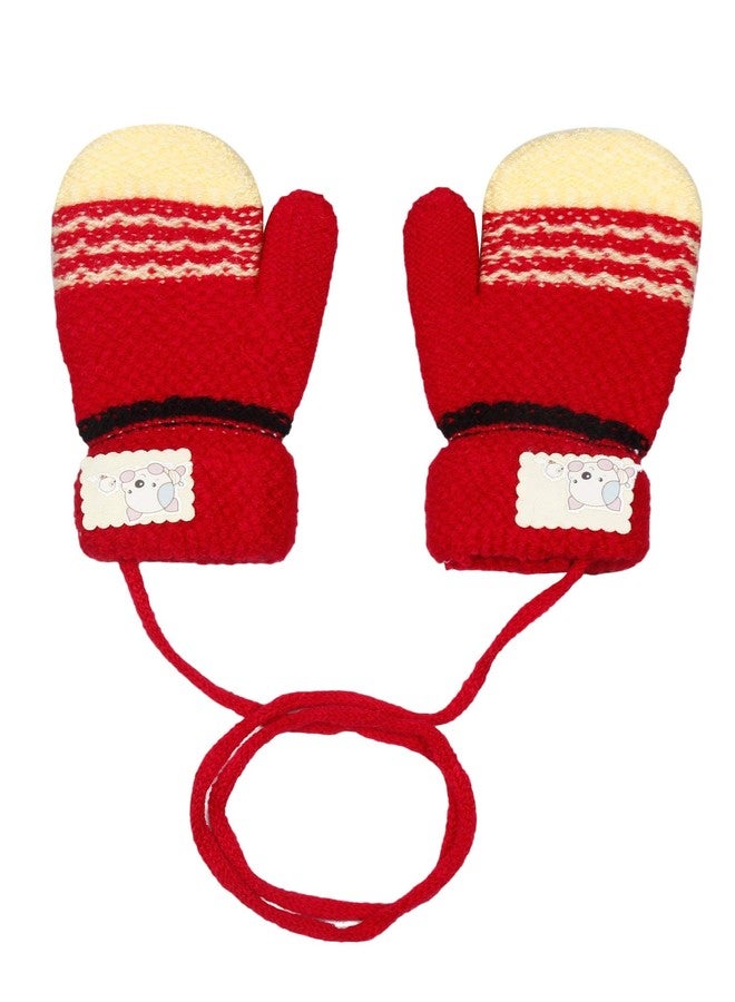 FabSeasons Acrylic Woolen Winter Gloves for New Born Baby Girls & Boys, fits for 0-1 years - Image 1
