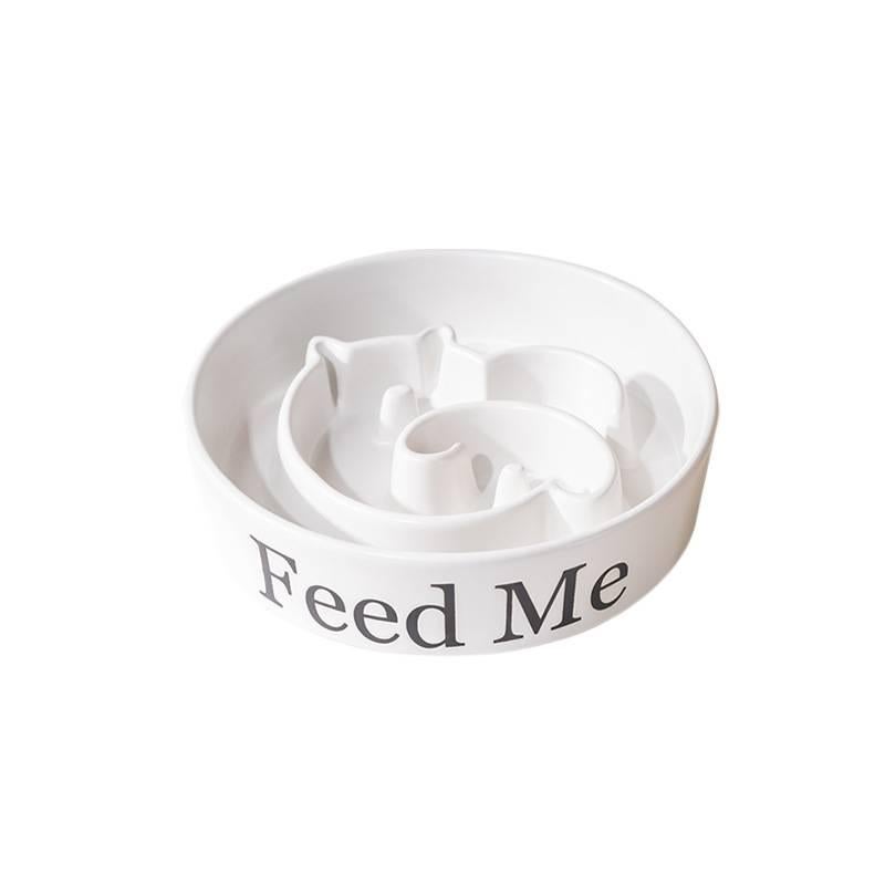 Slow Feeder Pet Bowl with Raised Stand Food and Water Daily Feeding Indoor Feeding Easy Clean Bowl Home Use Pet Feeding Accessory Floor Mat Use for Dogs - Image 1