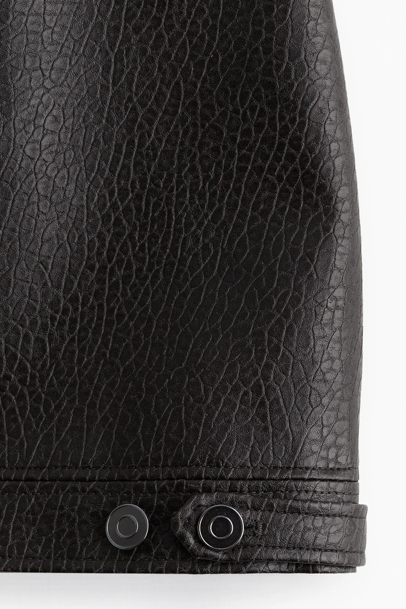 H&M Coated mini skirt