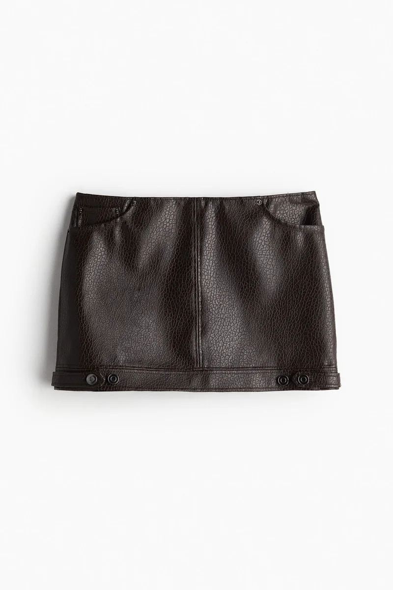 H&M Coated mini skirt