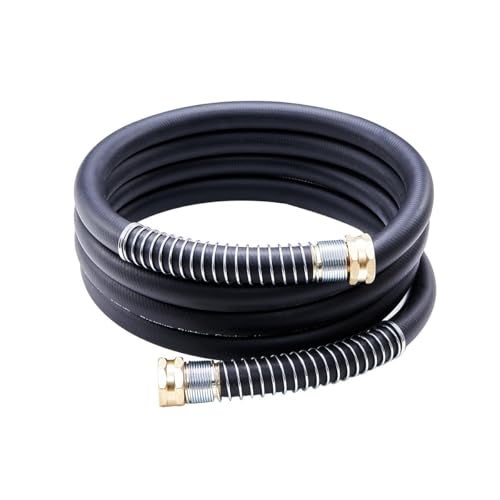 Guitrees Leader Garden Hose 10ft x 34 Heavy Duty Short Water Hose Female to Female Fittings Five Layered Braiding for Durability 1000PSI Burst 300PSI Working Black - Image 1