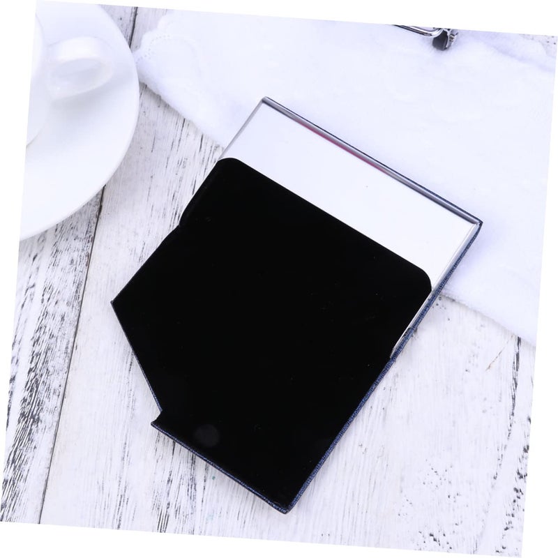 Stainless Steel Leather Business Card Holder Compact Credit Card Organizer Case - Image 5