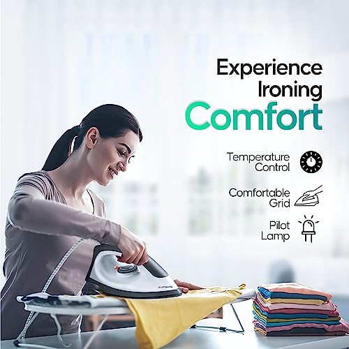 Longway Kwid Light Weight Non-Stick Teflon Coated Dry Iron, Electric Iron for Clothes | 2 Years Warranty (1100 Watt, Black) - Image 5