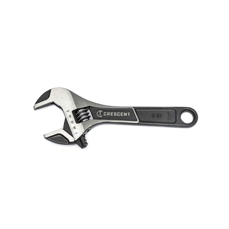 Crescent Wide Jaw Adjustable Wrench - Home Improvement, Repair & Garage Hand Tool - Wide Mouth Versatile Plumbing Tool - 6" - ATWJ26VS - Image 1