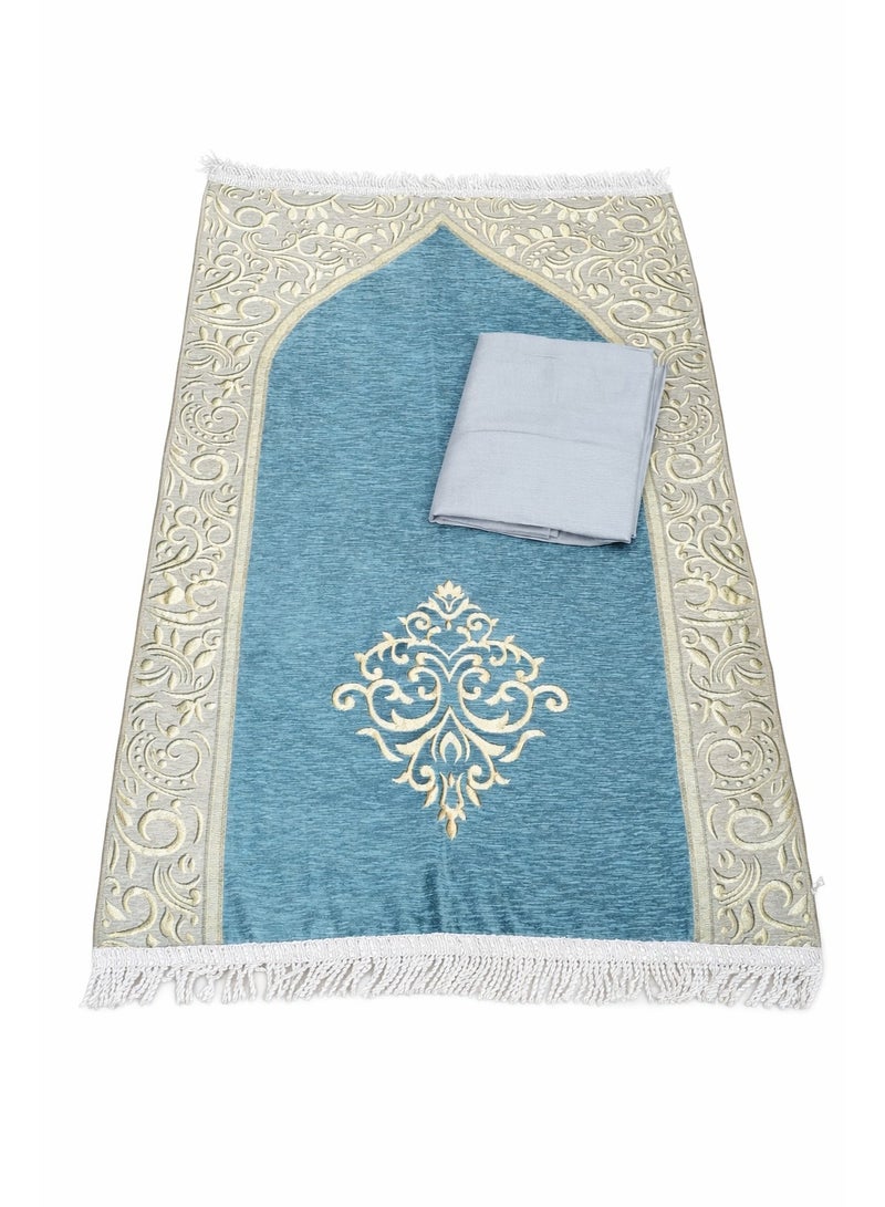 Ramadan Gifting Package Prayer mat with open prayer sheet (prayer robe) - Rose cool fabric