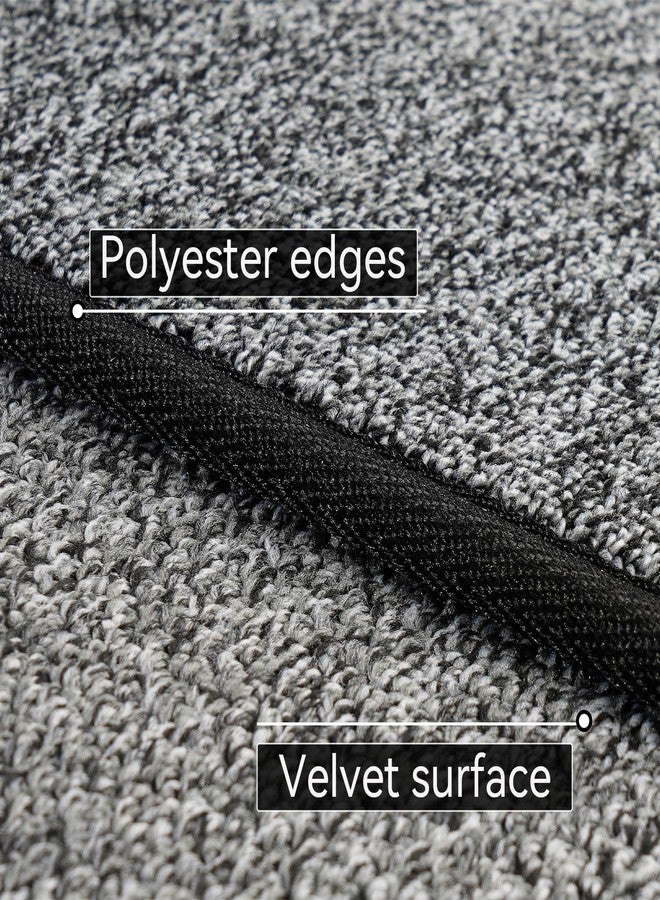 SUMLANS Kitchen Mat Set of 2 PCS, Cushioned Non Slip Rugs for Kitchen Floor, Absorbent Runner Comfort Standing Mats Washable for Kitchen, Office, Home (Black-Velvet, 17.3"x47"+17.3"x30") - Image 3