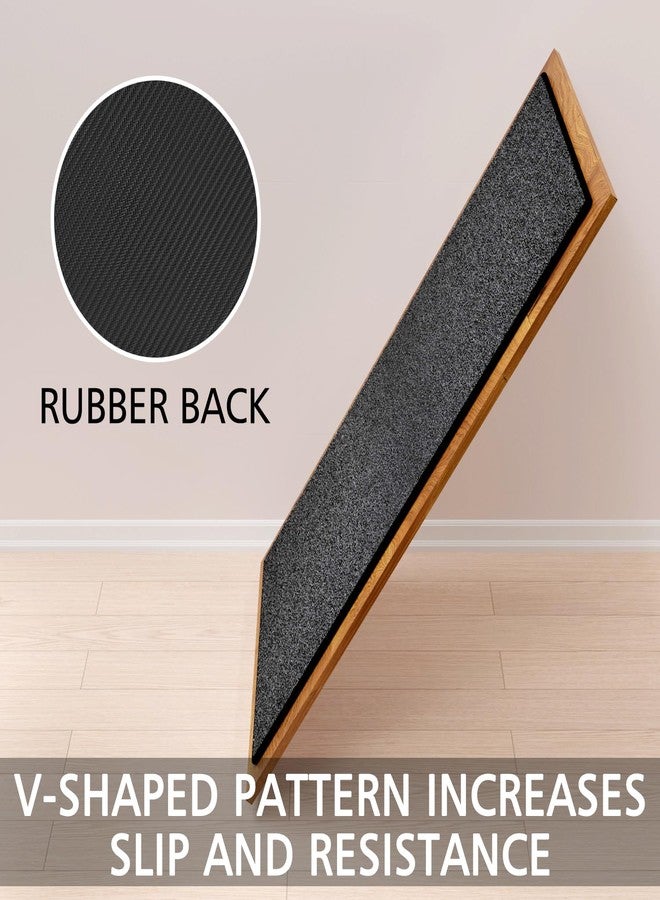 SUMLANS Kitchen Mat Set of 2 PCS, Cushioned Non Slip Rugs for Kitchen Floor, Absorbent Runner Comfort Standing Mats Washable for Kitchen, Office, Home (Black-Velvet, 17.3"x47"+17.3"x30") - Image 4