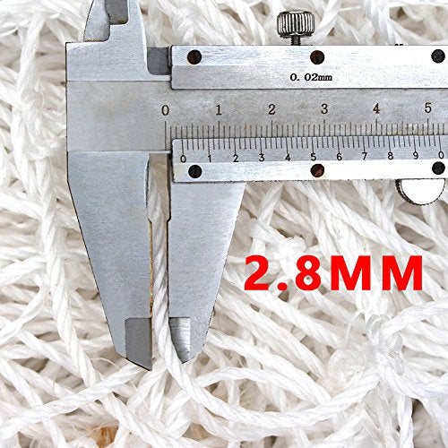 CHICIRIS شبكة كرة القدم CHICIRIS بديلة، حبل سميك 2.8 مم، شبكة هدف كرة القدم، 10 × 7 قدم / 18 × 7 قدم / 24 × 8 قدم، شبكة رياضية، ملحقات كرة القدم، شبكة خلفية لكرة القدم، لملعب كرة القدم (هدف 11v11) - Image 5