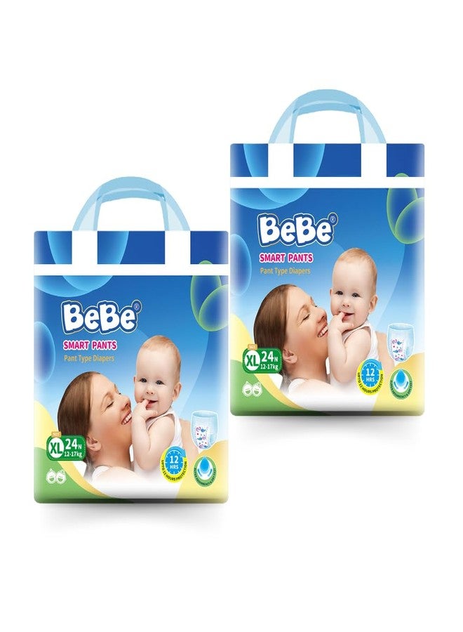 بي بي حفاضات بيبي للأطفال - عبوة كبيرة جدًا من قطعتين، 12-17 كجم، حماية ثلاثية من التسرب وراحة إضافية (48 قطعة، مقاس كبير جدًا) - Image 1