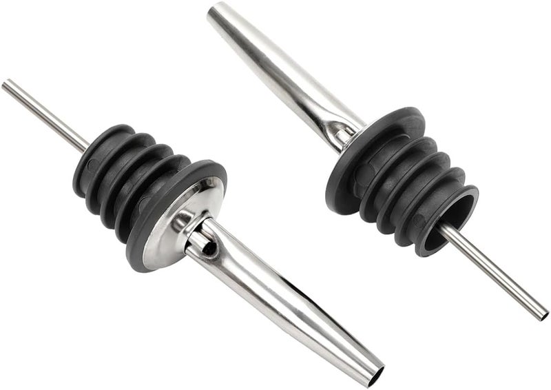 JBtek (12 Pack Stainless Steel Classic Bottle Pourers w/Tapered Spout - Image 4