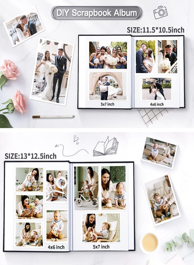 Popotop Photo Album Self Adhesive Scrapbook Album for 4x6 5x7 8x10 Pictures,40 Pages DIY Photo Book,Birthday Gifts for Women Mom,Wedding Baby Family Travel - Image 3