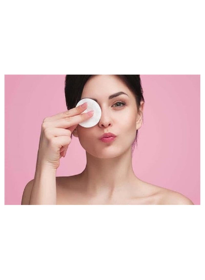 80 Pieces Cotton Round Makeup Remover Pads - Hypoallergenic, Lint-Free, 100% Cotton Wipes - Eye Pads for Face Cleansing, Makeup Removal, Face Toner, Nail Polish Remover - Image 2